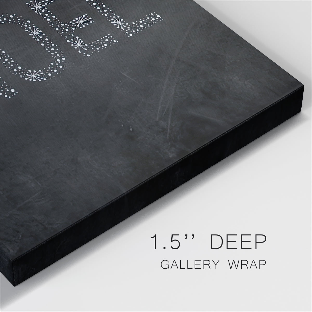 Noel Starburst - Dark Gray- Gallery Wrapped Canvas