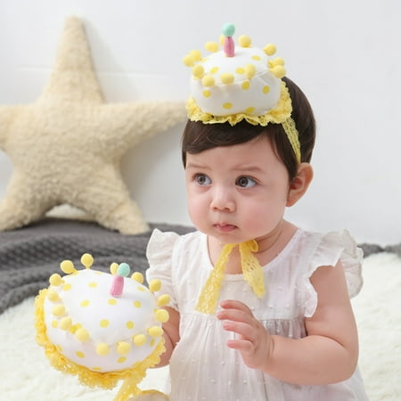 

Zhiyuan Headband Cake Shape Elastic Design Fabric Baby Crown Hat for Birthday