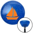 thumbnail image 1 of American Shifter  Orange Sail Boat No. 2 Blue Retro Metal Flake Shift Knob with M16 x 1.5 Insert Shifter Brody, 1 of 1