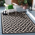 thumbnail image 2 of SAFAVIEH Courtyard Janey Geometric Indoor/Outdoor Area Rug Black/Light Beige, 5'3" x 7'7", 2 of 10