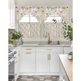 thumbnail image 4 of Vintage Spring Floral Swag Curtains for Living Room/Bedroom Windows, Summer Botanical Rustic Kitchen Curtains and Valances Set 36 Inch Length, Light Filtering Swags Valance Curtain Panels, 4 of 5