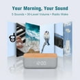thumbnail image 6 of Alarm Clock Radio with Wireless Charging, Fast Magnetic Charging for Phone/iPhone, Bluetooth Speaker, FM Radio, Dimmable Digital Clock for College Dorm, Bedroom, Bedside, Desk, 6 of 7