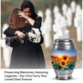 thumbnail image 4 of Sunflower Keepsake Urn For Ash Adult Male, 3-inch Sunset Mini Funeral Urn For Ashes For Women, Small Blue Cremationurns For Adult Ashes Women And Men, 4 of 7