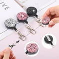 thumbnail image 5 of WuPing 3 Color Rhinestone Lanyard for ID Badges, Bling Lanyards with Retractable Badge Reel for Teacher ID Card, 5 of 8