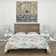 thumbnail image 2 of Designart 'Pattern with Swallow Birds & Flowers' Country Duvet Cover Set, 2 of 4