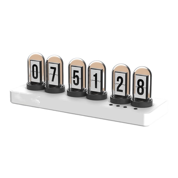 Advancent Reloj de tubo RGB Nixie, reloj despertador Digital inteligente para decoración de dormitorio, tubo Nixie RGB de aleación de aluminio Decoración del hogar A