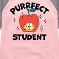 thumbnail image 3 of Garfield - Purrfect Student - Toddler & Youth Girls Raglan Graphic T-Shirt, 3 of 5