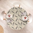 thumbnail image 4 of Ambesonne Circus Fitted Round Tablecloth, Monkeys Ride Bicycle Print, 36"- 40" Diameter, Pale Camel Charcoal Grey, 4 of 5