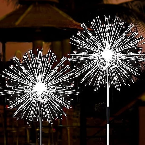 Luces de Fuegos Artificiales Solares JJGoo 2 Paquetes 180 LED Impermeables