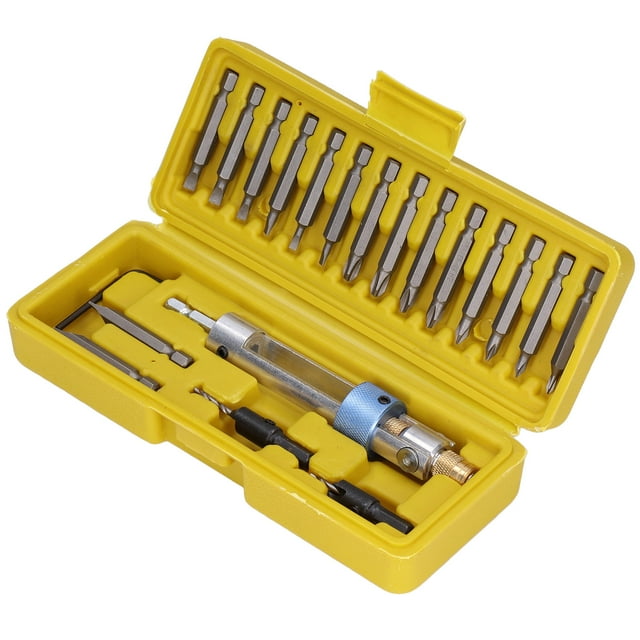 High Speed Steel Screwdriver Bit, Screw Extractor Drill Set Quick Change 20Pcs for Electric Power Drills for Wood