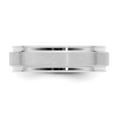 thumbnail image 4 of 14k White Gold 6mm Standard Weight Comfort Fit Brushed Satin Fancy Wedding Band Size 9, 4 of 5