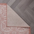 thumbnail image 4 of World Rug Gallery Transitional Floral Circles Textured Flat Weave Indoor/Outdoor Area Rug - TERRA 2'x7', 4 of 8