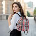 thumbnail image 6 of FORMRS Mini Backpack Purse for Women Travel Daypack Casual Shoulder Bag, Red Teal Stripes, 6 of 7