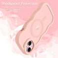 thumbnail image 3 of VENINGO for iPhone 15 Plus Case / iPhone 14 Plus Case 6.7'' Compatible with Mag-safe,Curly Wave Frame Translucent Matte Phone Case for iPhone 14 Plus/15 Plus, Pink, 3 of 8