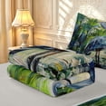 thumbnail image 6 of Erosebridal Boho Heron Bird Zipper Twin Comforter Sets with Fitted Sheet and 2 Pillowcases,Graceful Animals Zipper Bedding Set,Green Teal,Light Gray Reversible,4pcs, 6 of 8
