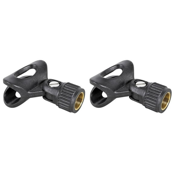 2 Rockville Universal Microphone Clip Clips For Wired Mic Such as SM57/SM58 Etc