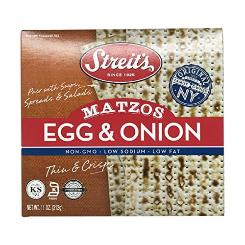 Streit's, Matzos Egg And Onion, Unleavened Bread, Matzo Cracker, 11 Oz