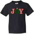 thumbnail image 3 of Inktastic Joy Christmas Ornament with Candy Cane Stripes Youth T-Shirt, 3 of 5