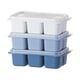 thumbnail image 1 of Paquete de 3 moldes para cubitos de hielo Yuarrent con tapa sellada para refrigerador, 1 of 6