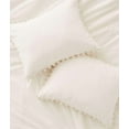 thumbnail image 4 of White Pom Pom Fringed Pillowcases Pillow Covers ,18.9in x29.1in,Set of 2, 4 of 4