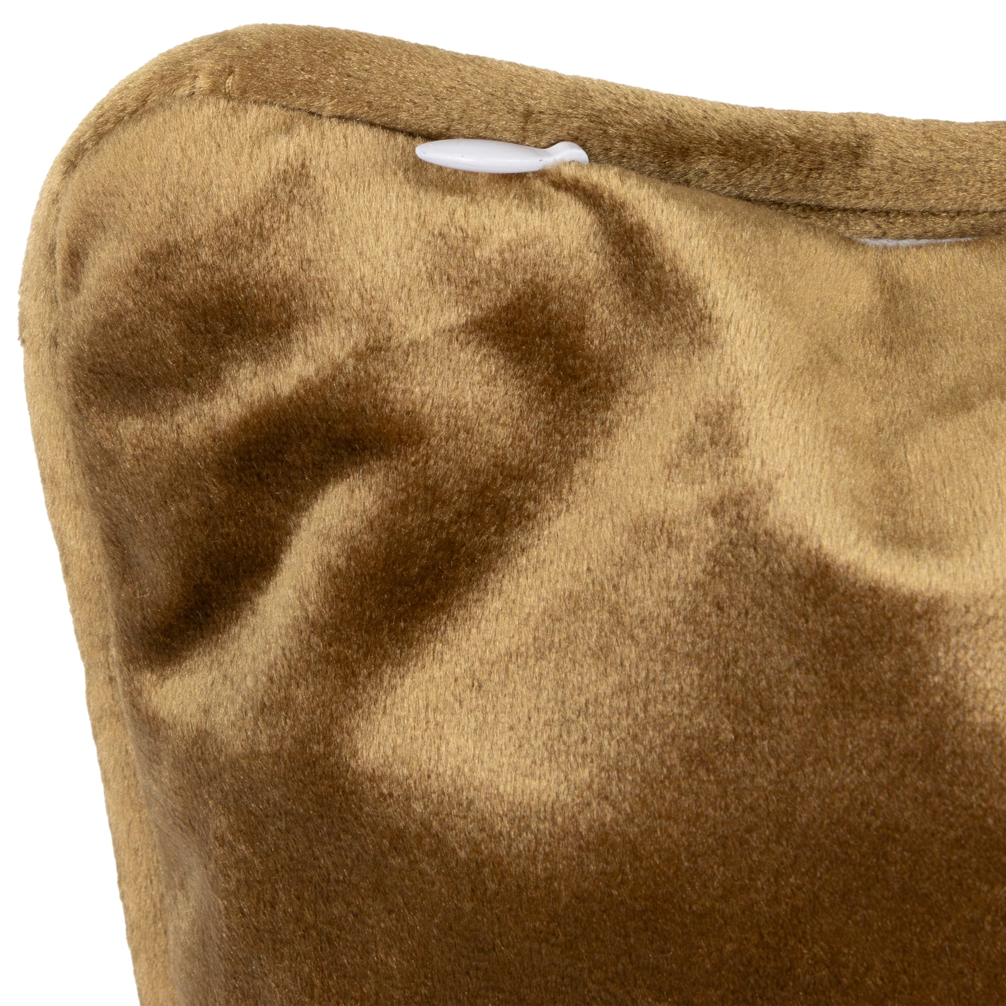 Northlight 17" Solid Umber Brown Plush Pipe Edged Square Throw Pillow