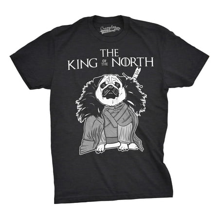 - Mens King of North Funny Pug Face Tee Hilarious Dog Lover Shirts Novelty T shirt