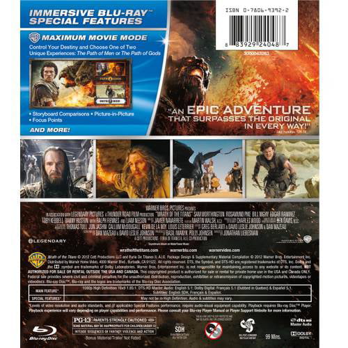  Wrath of the Titans Blu-ray 3D SteelBook (3D Blu-ray + Blu-ray  + DVD +UltraViolet Combo Pack) : Movies & TV