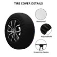 thumbnail image 2 of Goofa Taxi Colorful Town Pattern Universal Tire Cover for Jeep, SUV, Truck, and Trailer – Waterproof, UV-Resistant,Easy to Install, Fits 14"-17" Tires-16 inch, 2 of 6