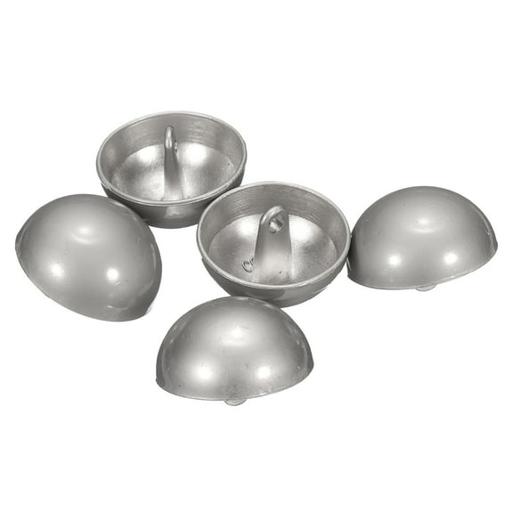 Uxcell 5pcs Hal-Domed Metal Sewing Buttons, 20mm / 3/4" Half Round Mushroom Pearl Cap Metal Buttons for Blazer Suit, Coat, Misty Silver