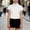 F-576White, variant on ZHOGXU Toddler Kids Girls Summer T Shirt Short Sleeve Turtleneck Solid Color Breathable Soft Tee Top For Everyday Wear,Black,2-3 Years