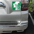 thumbnail image 2 of DistinctInk Custom Bumper Sticker - 10" x 10" Decorative Decal - White Background - Green Tropical Leaves, 2 of 2