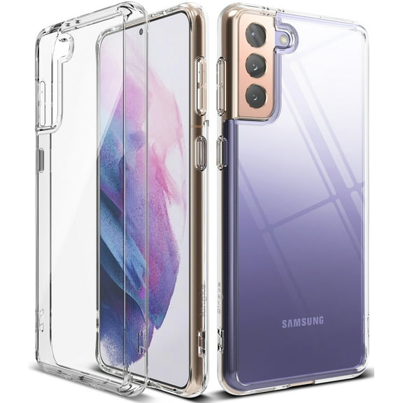 Ringke Fusion Case Compatible with Samsung Galaxy S21 Plus, Drop Protection Phone Cover - Clear
