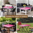 thumbnail image 5 of Pink Gradient Leopard Print Square Fitted Tablecloth with Elastic Edge,Square Table Cover,Washable Elastic Table Cover for Home Kitchen Party Decor 34"x34", 5 of 6