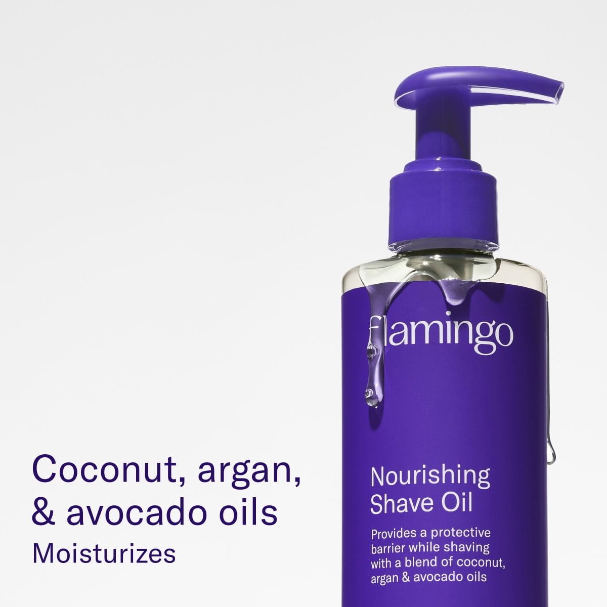 Flamingo Women's Nourishing Shave Oil, Coconut and Amber, 8 oz