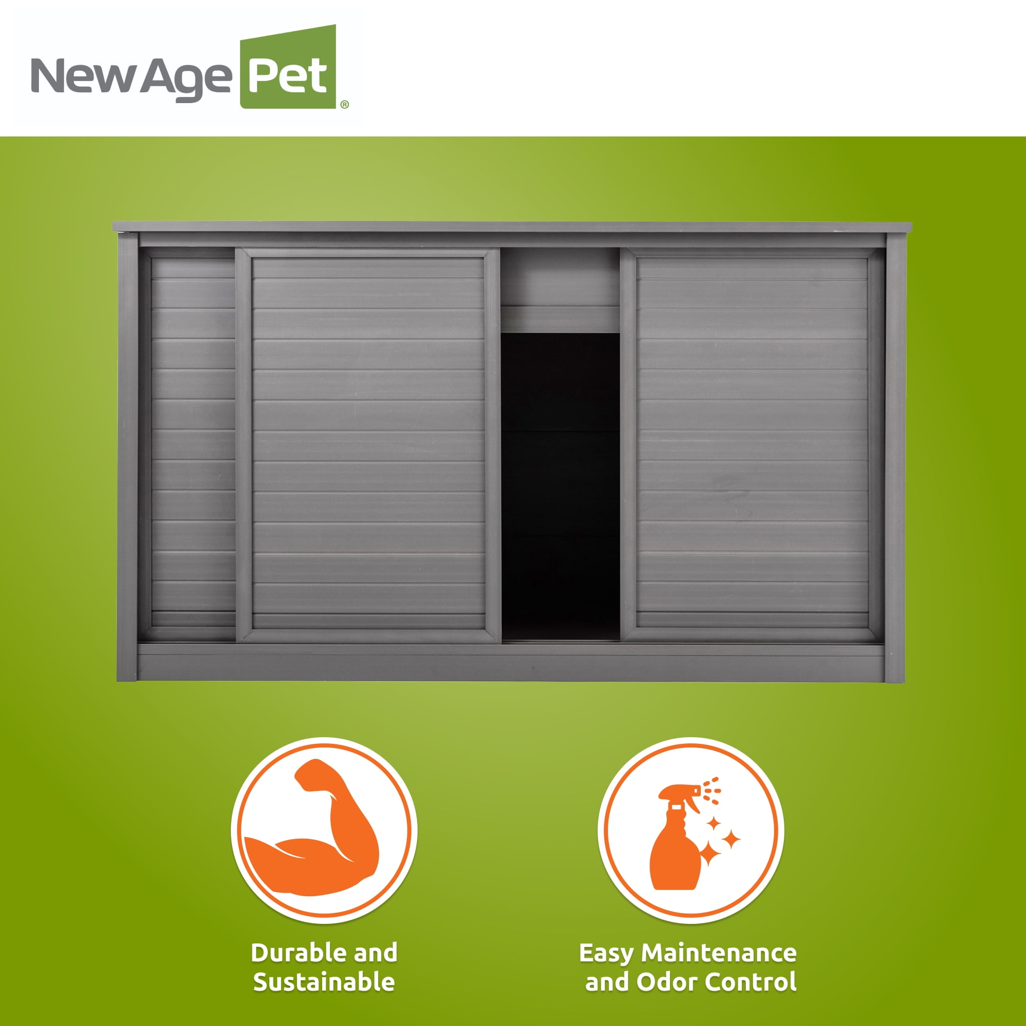 New Age Pet® ECOFLEX® 49" Storage Cabinet for Reptile Food and Substrate Storage