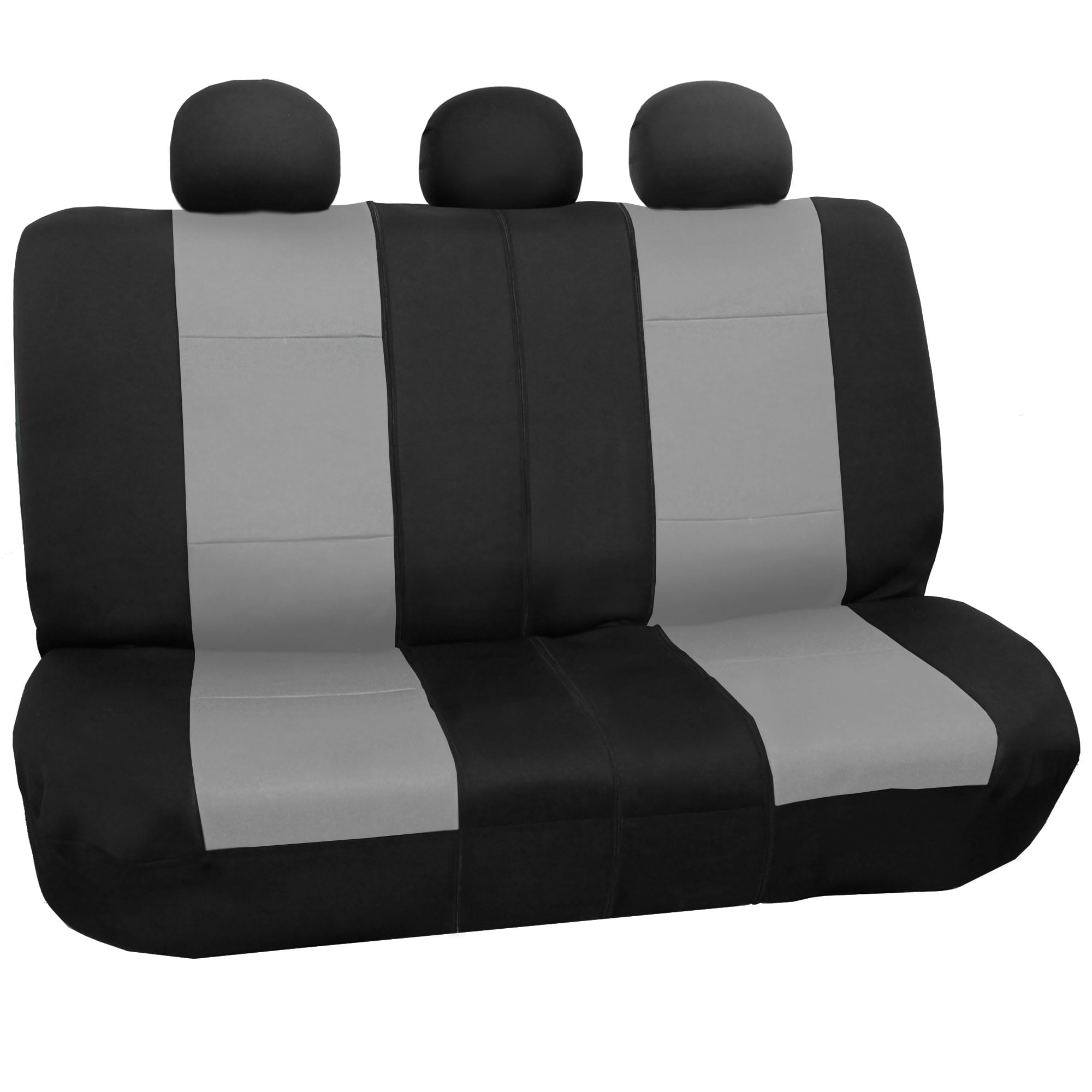 FH Group Neoprene Car Seat Cover, Universal Fit Gray Full Set Seat