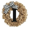 pdqouc Clearance Unique Last Name Year Round Front Door Wreath with Bow