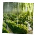 thumbnail image 1 of Juego de 2 cortinas opacas 3D con aislamiento térmico para ventana, 165 x 14 cm Bosque verde, 1 of 8