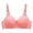 Hot Pink, variant on Double Support Wireless Lace Bra Full Coverage Wirefree Tagless Straps Everyday Wear, D, Black