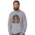 thumbnail image 5 of Aliens Exist UFO Beam Cool Believers Long Sleeve TShirt Men Women Brisco Brands X, 5 of 6