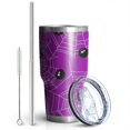 thumbnail image 2 of 30oz Cute Spider Web Halloween Pattern Tumblers Stainless Steel Tumbler with Lid and Straw,Vacuum Insulated Double Wall Travel Tumbler Cups Mug with Cleaning Brush for Coffee,Tea, 2 of 7