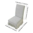 thumbnail image 4 of Yhmxh Dining Chair Covers with Skirt, Dining Room Chair Covers, Stretch Parsons Chair Slipcover, Kitchen Chair Protector Slipcover Removable Washable Dining Chair Covers for Home, Party, Ceremony, 4 of 7