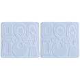 thumbnail image 1 of 2pcs Earrings Key Chain Pendant Mould Epoxy Silicone Mold DIY Jewelry Making Tools, 1 of 6