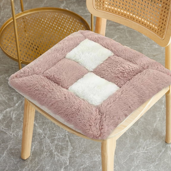 Large Chair Pad, 40x40cm Thick Plush Chair Mat, Winter Insulation Cushion, Colorful Non-Slip Window Cushion, Thickened Seat Cushion for Bedroom Living Room Home Office Sofa Couch, Lazy Back Cushions