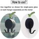 thumbnail image 2 of Set of 2 magnetic hooks for wreaths by placing a magnet on each side of the glass, or they can also be used on steel doors alone, (magnetic base with, 2 of 5
