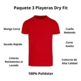 thumbnail image 4 of Paquete 3 Playeras Hombres Dry Fit Manga Corta Deportiva, 4 of 6