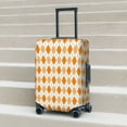 thumbnail image 6 of Uemuo Orange argyle Printed Washable Luggage Cover - Fashion Suitcase Protector Fits 18-32 Inch Luggage-Large, 6 of 7