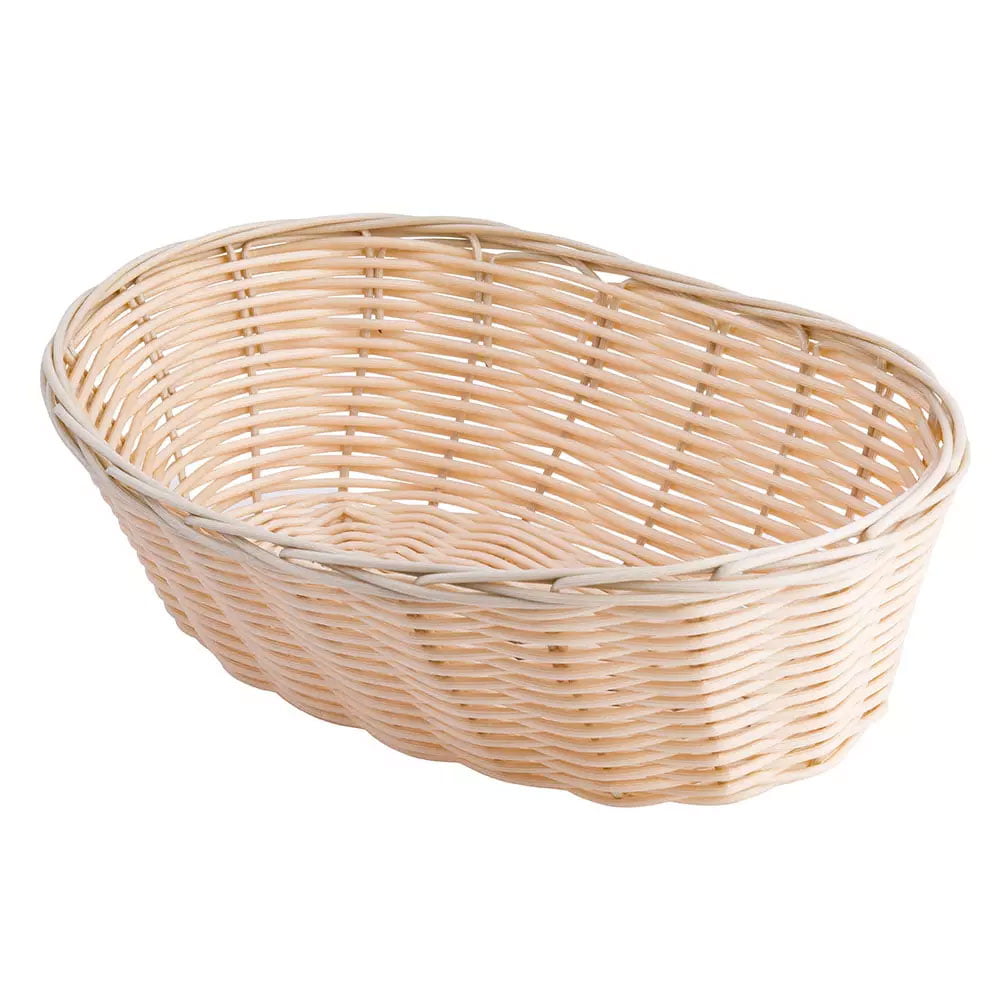 Set of 4 Update International BB-97 Woven and Bread Natural Color Basket 9-1/2-Inch Oval 