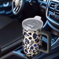 thumbnail image 6 of Leopard Print 40oz Tumbler– Stainless Steel Insulated Tumbler with Handle and Straw, Large Capacity Travel Cup for Hot & Cold Drinks, 6 of 6
