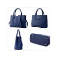thumbnail image 2 of PULLIMORE Women Satchel Handbags Large PU Leather Shoulder Bags Top Handle Totes Briefcase Work Bag (Navy), 2 of 8